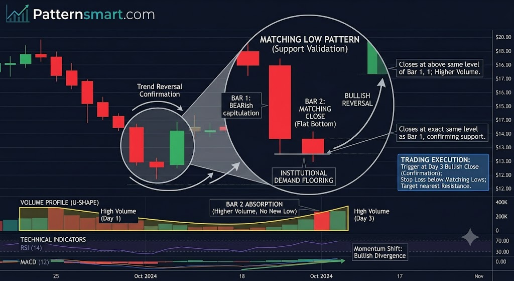 Trading the Matching Low: An Institutional Guide to Two-Candlestick Support Validations