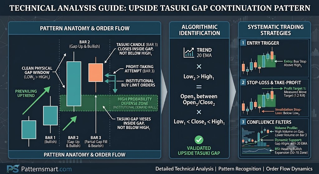 Upside Tasuki Gap candlestick pattern