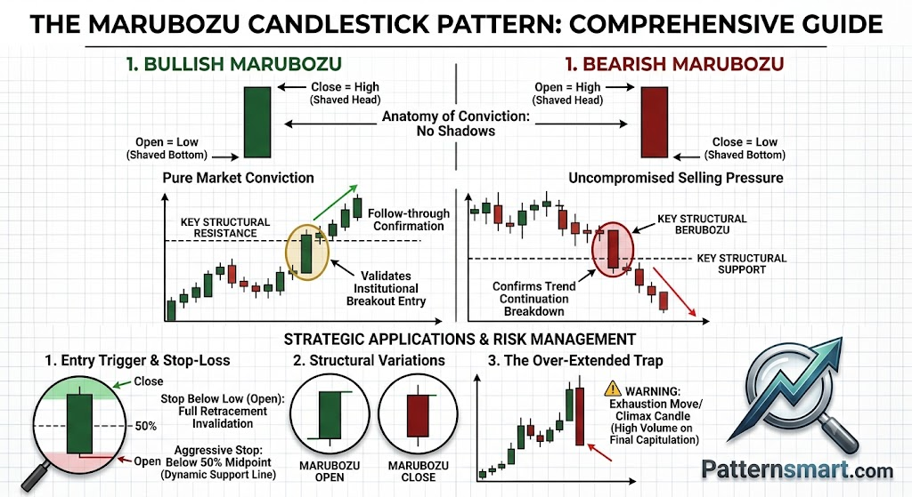 Marubozu candlestick pattern