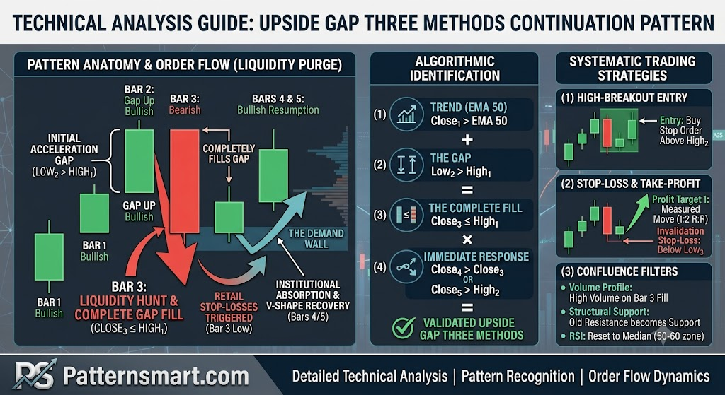 Upside Gap Three Methods candlestick pattern