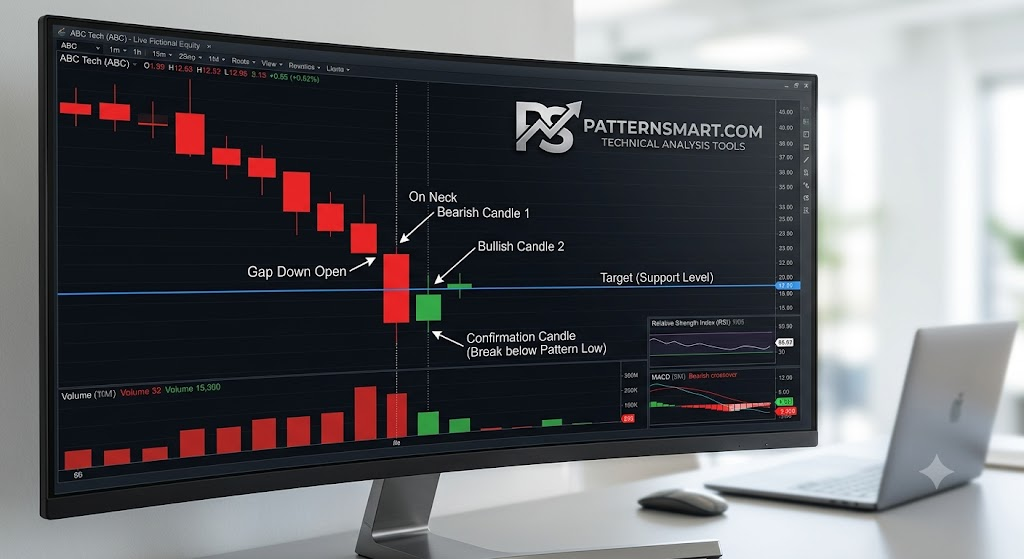 OnNeck candlestick pattern