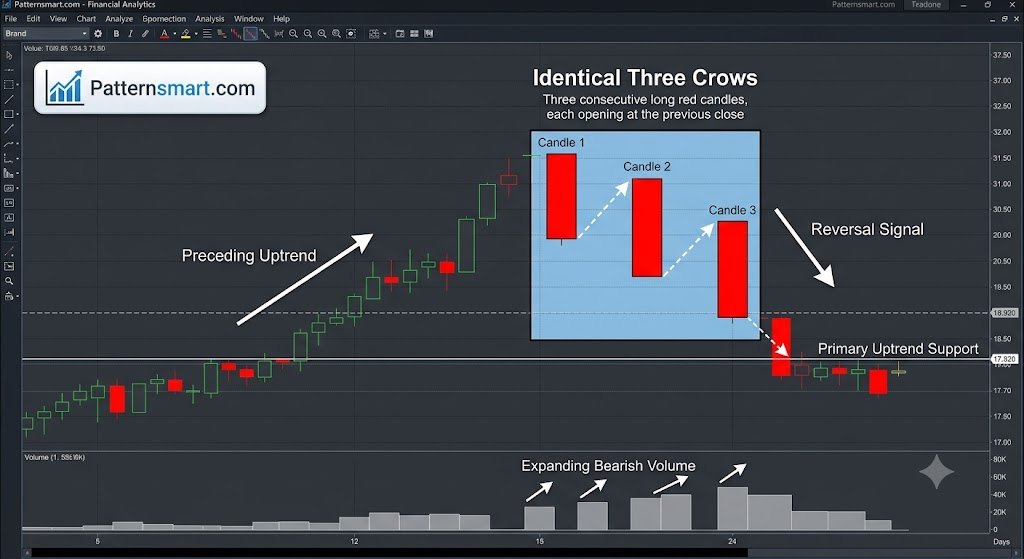Technical Analysis: Unpacking the “Identical Three Crows” Candlestick Pattern
