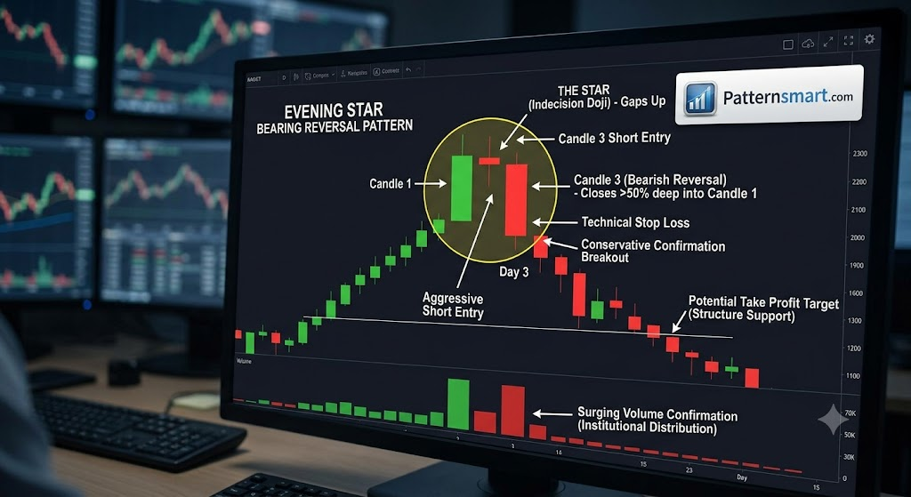 Technical Analysis: Mastering the “Evening Star” Candlestick Pattern