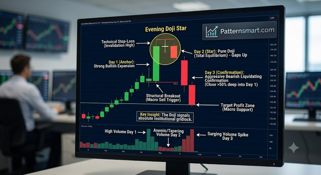 Technical Analysis: Unlocking the “Evening Doji Star” Candlestick Pattern