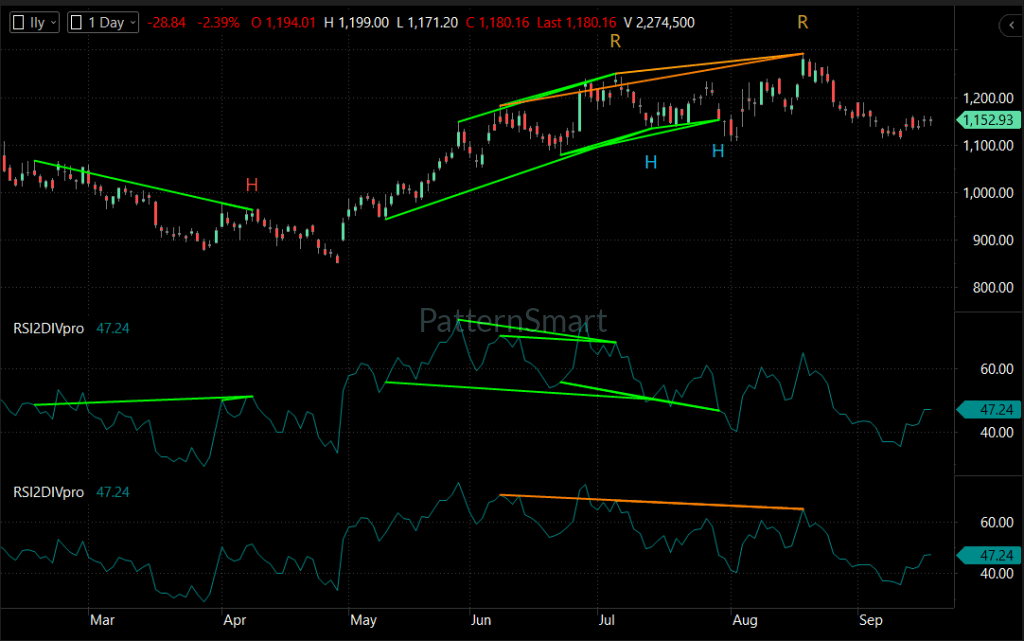 LLY Stock Technical Analysis: Daily Chart Double Divergence Analysis